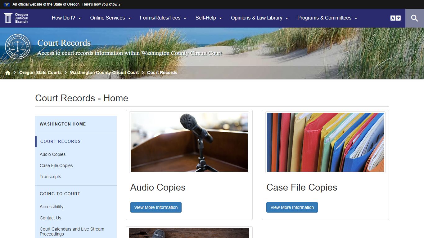 Court Records - Home - Oregon Judicial Department